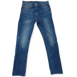 Levis 513 Men 30 X 30 Blue Denim Medium Wash Jean Whiskers Factory Faded  - Picture 1 of 12