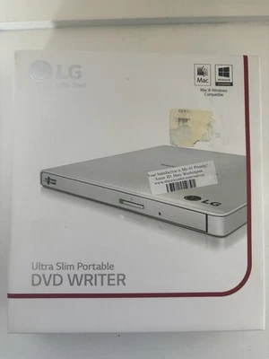 NEW, LG - GP65NS60 External Portable Drive 8X DVD+/-RW Writer USB 2.0, Silver - Image 1 of 4