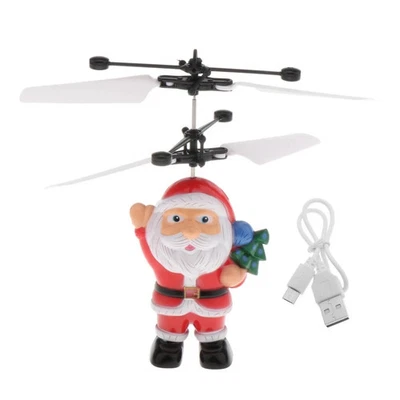 Flying Santa Christmas Drone Helicopter Boys Girls Fun Seasonal Toy Xmas Gift - Image 1 of 4