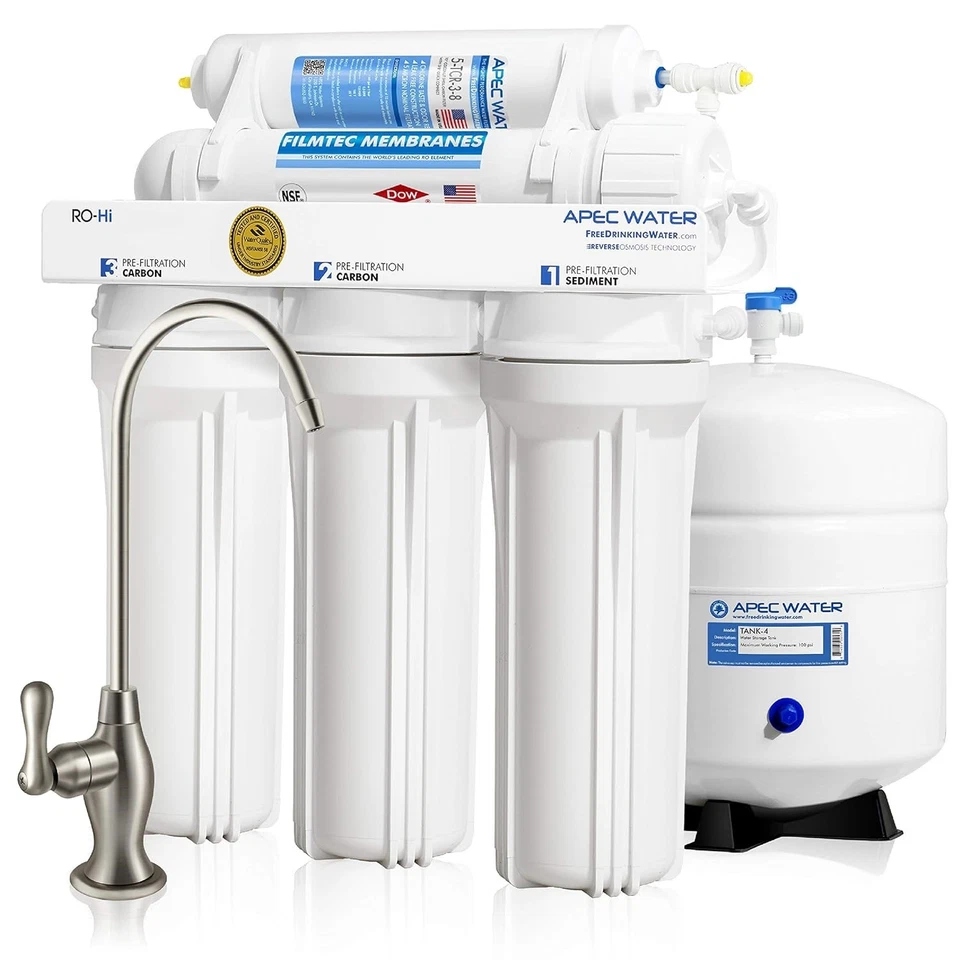 APEC Ultimate Top Tier RO-Hi Reverse Osmosis Drinking Water Filter System NEW - Image 1 of 1