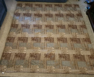 Croscill Galleria бирюзовый коричневый KING королева одеяло большой высокого качества кровать одеяло  - Изображение 1 из 4