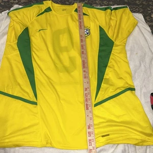 Camiseta deportiva de fútbol amarilla local Nike Brasil 2002/2004 para hombre talla XL - Imagen 1 de 4