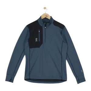 On Cloud Weather T-Shirt Mens Size M Blue 1/4 Zip Long Sleeve Lightweight - Picture 1 of 15