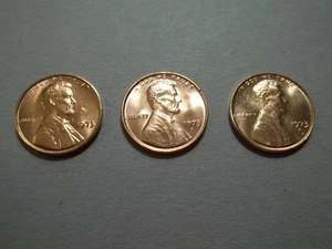 1973 P, D, S Lincoln Cents Set Münzen entnommen aus postfrischen Sätzen - Bild 1 von 1
