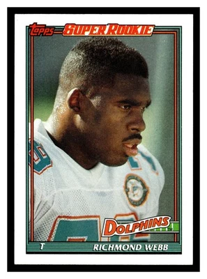 Richmond Webb #117 1991 Topps Miami Dolphins - Image 1 of 2