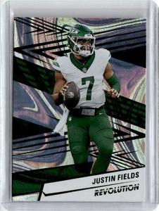 2025 Panini Revolution Green Swirl Justin Fields 105/199 New York Jets #168 - Picture 1 of 2