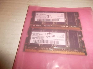used pair 256mb pc2700s ram chips from Hp Pavillion DV1000 DV1227us 512mb total - Picture 1 of 1