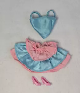 Vintage Barbie My First Fashions Easy On Blue Ruffle Dress 1989 Mattel #9249 - Picture 1 of 5