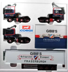 Corgi 1:50 CC99125 2x SCANIA & VOLVO Truck's & Trailer GIBB'S of FRASERBURGH MIB - Picture 1 of 24