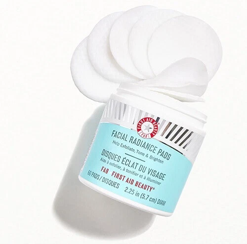 ПЕРВАЯ ПОМОЩЬ красоты лица сияния подушечки, 60 подушечки полный размер новый запечатанный - Изображение 1 из 1