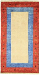 Alfombra oriental persa Gabbeh Loribaft 150x81 alfombra corredor anudada a mano - Imagen 1 de 10