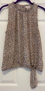 Sienna Sky Women's Sleeveles Blouse Top Multicolor Ruffle Floral M - Picture 1 of 5