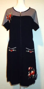 Vestido bordado para mujer ROMEO LIFE azul oscuro con cremallera talla M - Imagen 1 de 12