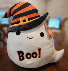 GRACE BOO GHOST SQUISHMALLOW PLUSH Official 2021 Halloween Plush S16 #62-2 NEW - Picture 1 of 5