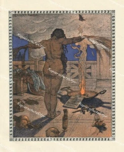 Jugendstil Alexander Rothaug Zauber Sprüche Hexe Akt Erotik Alchemie Liebestrank - Bild 1 von 1