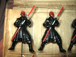 2 Star Wars Episode 1 Phantom Menace Darth Maul PVC figure Cake Topper VIntage  - Picture 1 of 4