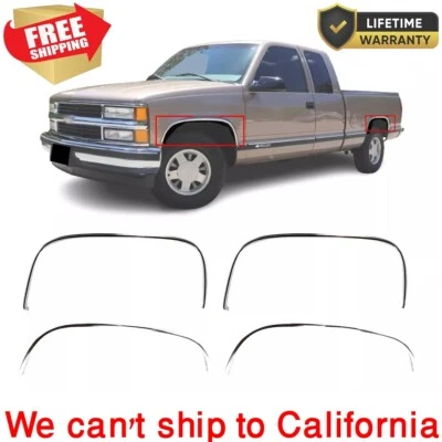 Fits CHEVROLET Fender Chrome Trim Front Left Rear Right Set of 4pc - Image 1 of 4