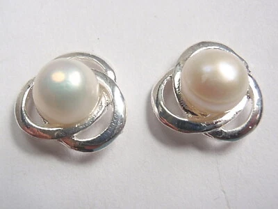 Cultured Pearl 925 Sterling Silver Stud Earrings - Image 1 of 3