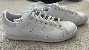 Adidas Stan Smith Shoes Triple White Size US 7 Mens Premium Leather Sneaker - Picture 1 of 7