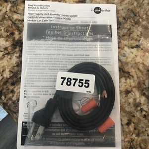Power Cord Kit For Food Waste Garbage Disposer In Sink Erator - Picture 1 of 3