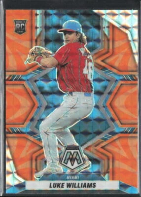 2022 Panini Mosaic #257 Luke Williams Reactive Orange Mosaic Prizm Rookie - Image 1 of 2