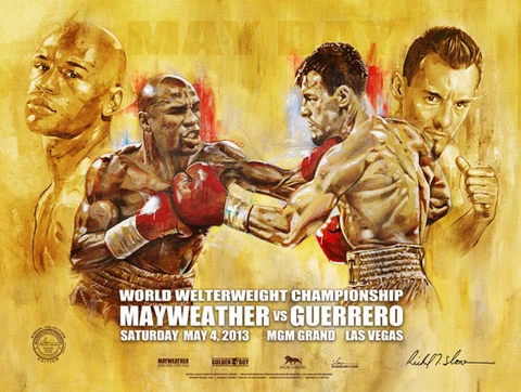 MAYWEATHER vs GUERRERO Official Onsite fight poster by Richard T. Slone Cover