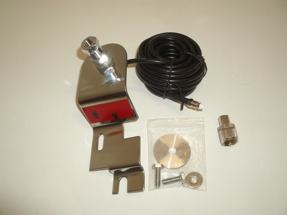 PROCOMM PC22-4103 3/8-24 ANTENNA HOOD MOUNT&CABLE 2017 &UP FORD F250 F350 F550 - Image 1 of 2