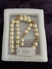 Kate Spade Pearl Necklace With Crystals New With Tag