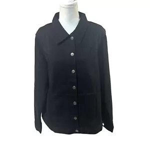 Women with Control My Wonder Denim Jacket Black Large A619360 - Picture 1 of 7