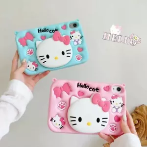 3D Cute Cat Kid Shockproof Case For iPad 10 9 8 7th mini 6 5 4 3 Air 4 5 Pro 11" - Picture 1 of 16