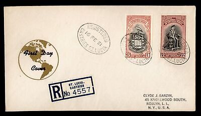 Ste Lucie - St Lucia - FDC 1951 Registered To USA • 2.50€