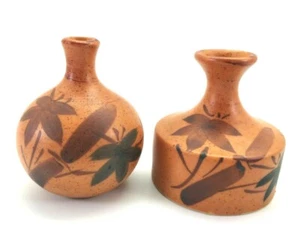 Seymour Mann Red Clay Pottery Small Bud Vases Japan 2 pcs. - Picture 1 of 12