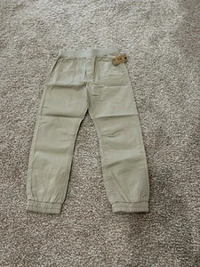 BNWT Ruff Hewn youth boys' 100% cotton khaki joggers, Size L(7), Pull on - Picture 1 of 5