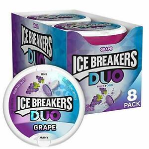 ICE BREAKERS Duo Sugar Free Mints, Grape, 1.3 Ounce (Pack of 8)
