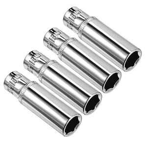 4 Pcs 1/4" Drive 10mm 6-Point Deep Socket DIY Repair Tools Metric Cr-V - Picture 1 of 5