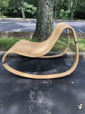 Vintage Wicker Rattan IKEA Rocking Rocker Chair Cover