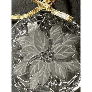 Mikasa Festive Poinsettia Cristallo Vetro Decorazione Natalizia Nuovo con Scatola 3,25" Raro Anni 90 - Foto 1 di 7