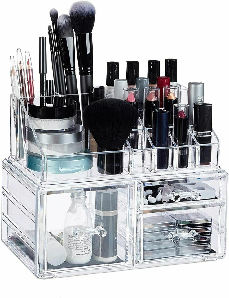 Espositore Organizer Porta Trucco Box Portagioie Cosmetici 3 Cassetti Art. 10257 - Immagine 1 di 1