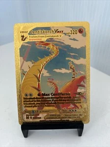 Centiskorch VMAX Gold Tone Foil Pokemon Card Fan Art Display Card HP320 - Picture 1 of 10