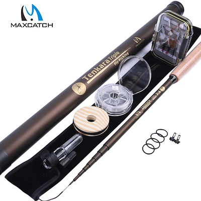 Maxcatch 12ft Tenkara Fly Fishing Rod Combo Kit Telescopic Pole, Flies,Line, Box - Image 1 of 4