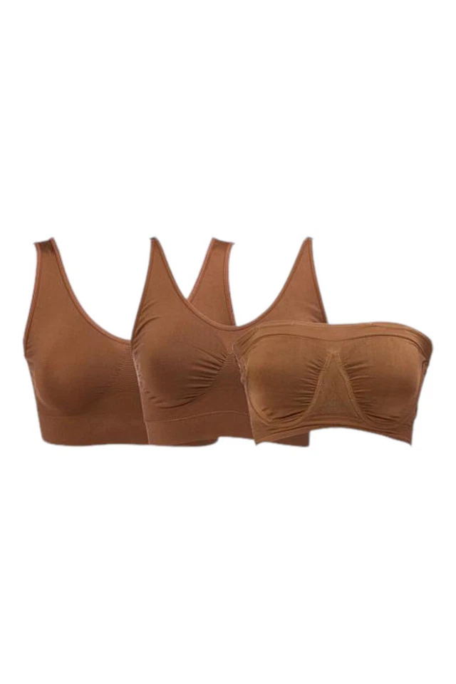 Pack de 3 sujetadores Rhonda Shear para mujer Best of Ahh caoba Foto 1 de 1