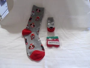 Pet And Owner Matching Socks Small Breed Dog Pet Socks Adult 4-10& Extra Socks - Picture 1 of 10
