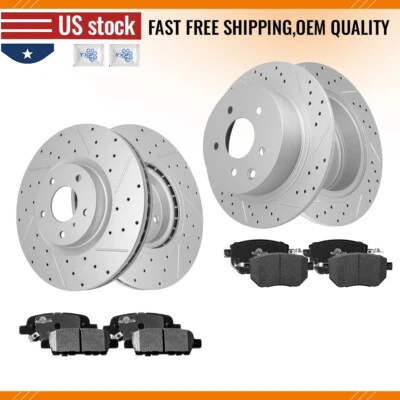 Front Rear Disc Rotors + Ceramic Pads For 2004 - 2006 Nissan Maxima Altima - Image 1 of 4