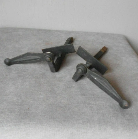 Pair of Vintage French iron WINDOW SHUTTER  Holdbacks Cover