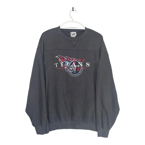 Vintage Tennessee Titans Men's Sweatshirt XL Gray Crewneck Vented FLAWS Cover