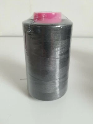 One Spool DARK GRAY High Quality Sewing Machine Serger Thread 6000 Yards Cone  - Image 1 of 3