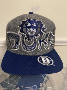 Vintage Duke Blue Devils Graffiti Design Capboy Snapback Hat (RARE) - Picture 1 of 7