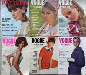 Vintage VOGUE PATTERN BOOKS / Magazin 6 Ausgaben ganzes Jahr 1966 - Bild 1 von 7