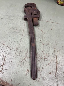 Vintage Dunlap Straight Pipe Wrench 18" Drop Forged Steel/ Made In USA - Picture 1 of 3