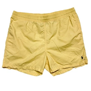 Vintage Polo Ralph Lauren Swim Trunks Board Shorts Mens XL Yellow Lined Mesh - Picture 1 of 12
